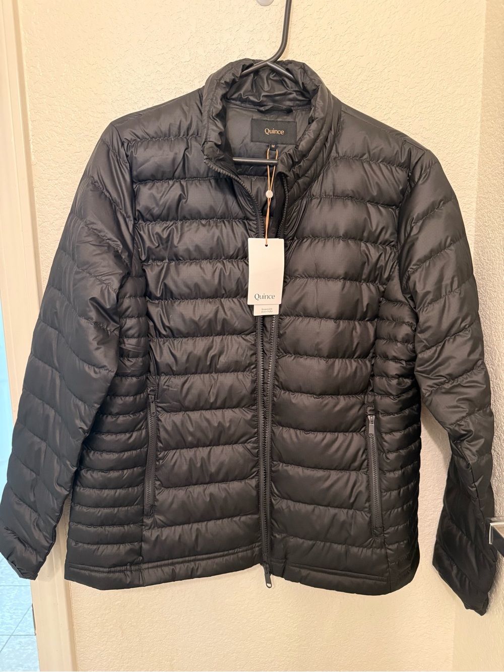 Quince Black Lightweight Responsible Down Water Proof Puffer Jacket